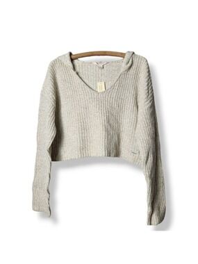 Aeropostale Cropped Hooded Sweater size Large NWT